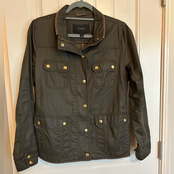 J. Crew Utility jacket. Resin coated twill field jacket. - Picture 9 of 14